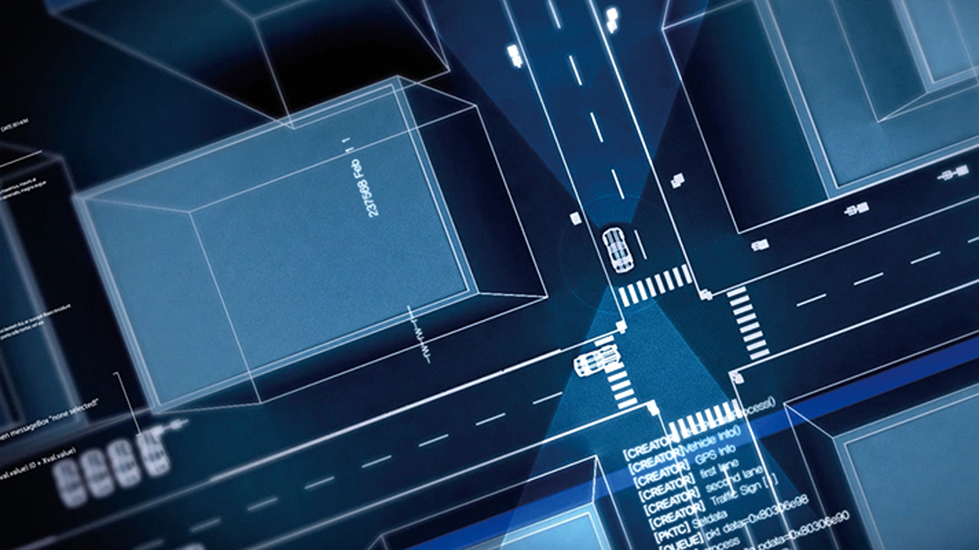 illustration of road data collection