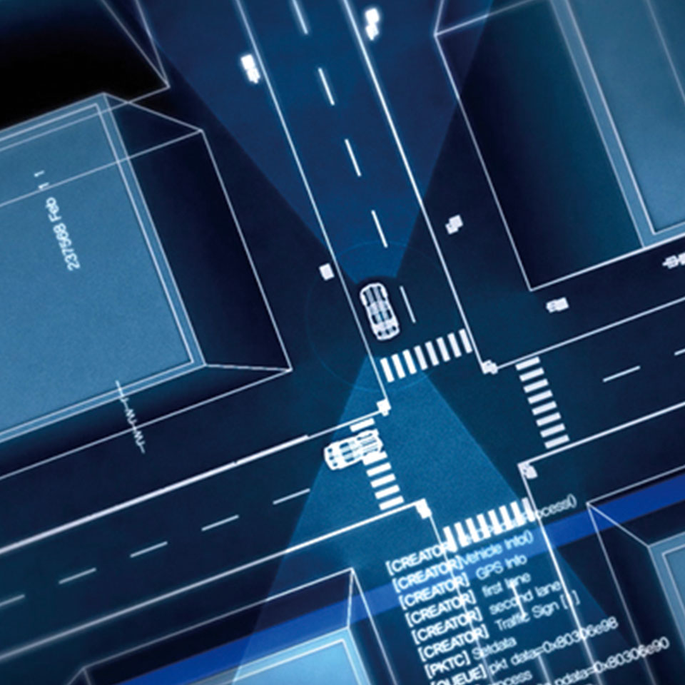 illustration of road data collection