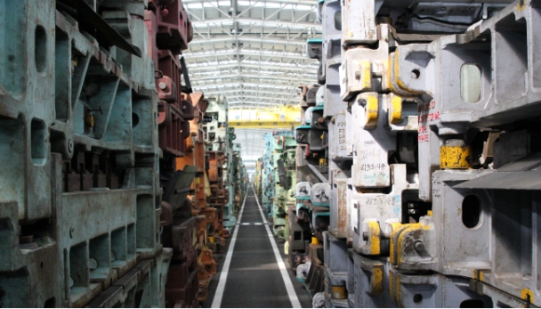 Inside view of the mold storage room