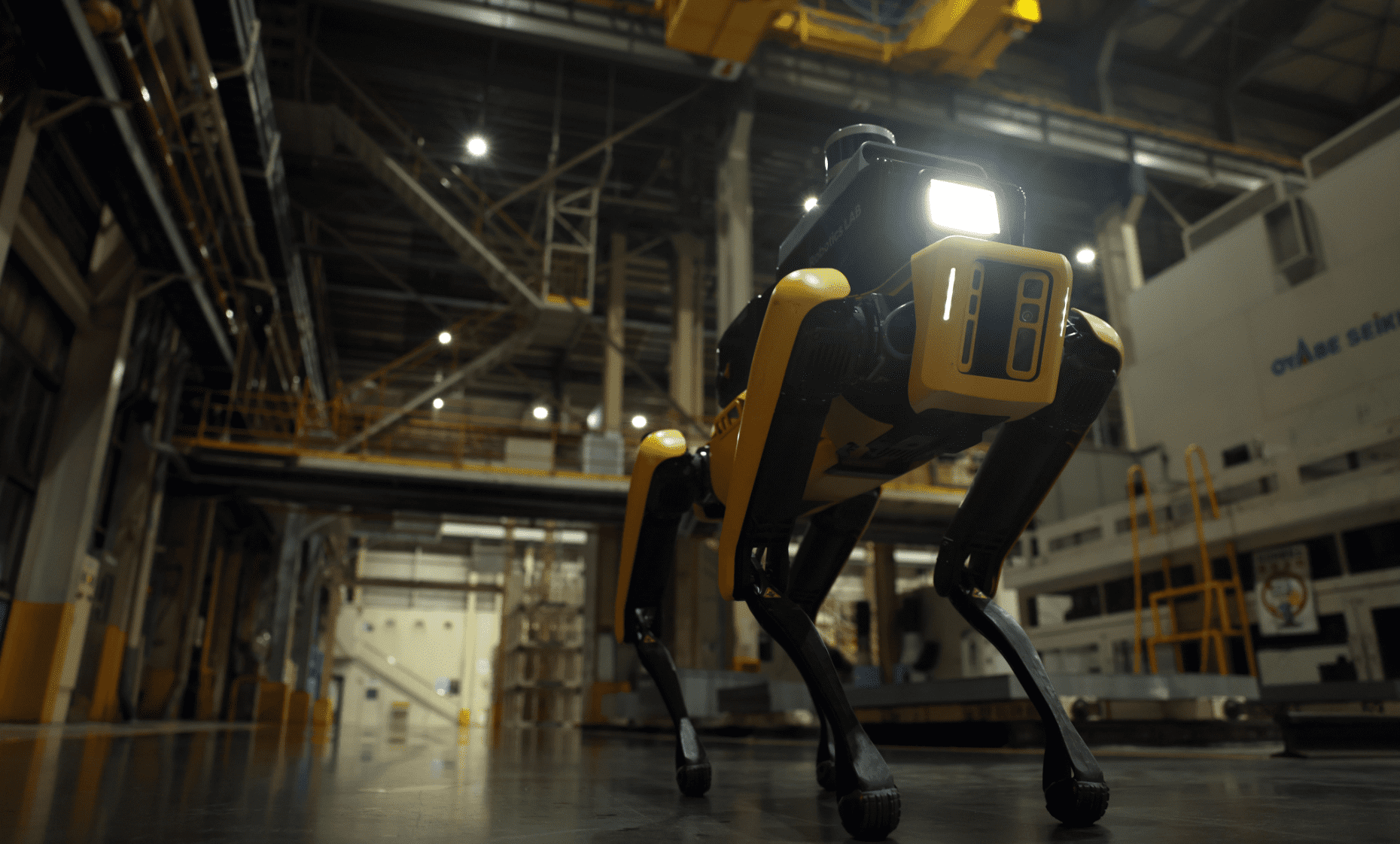 Spot, the quadruped robot developed by Boston Dynamics