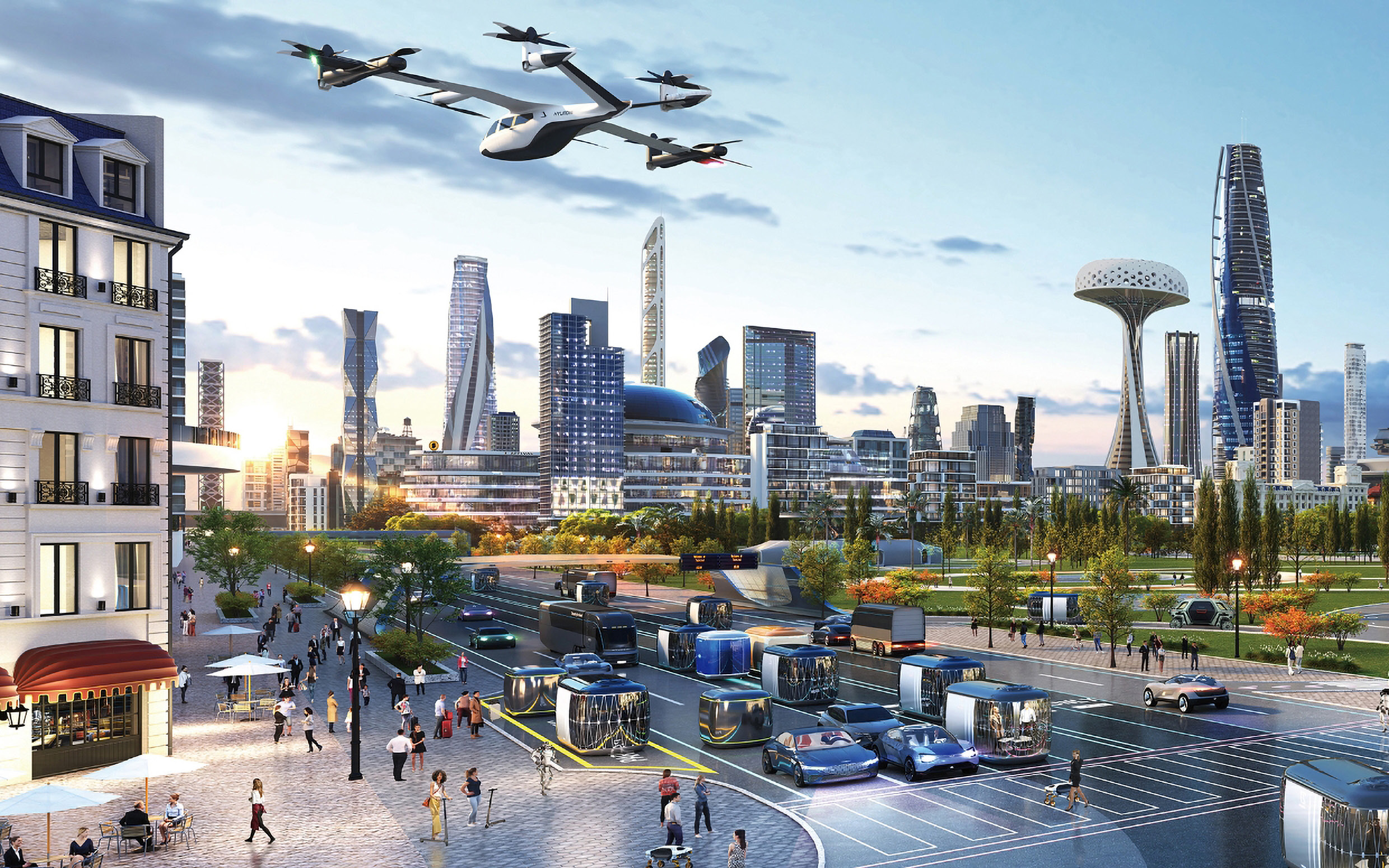 Imaginary city in the future