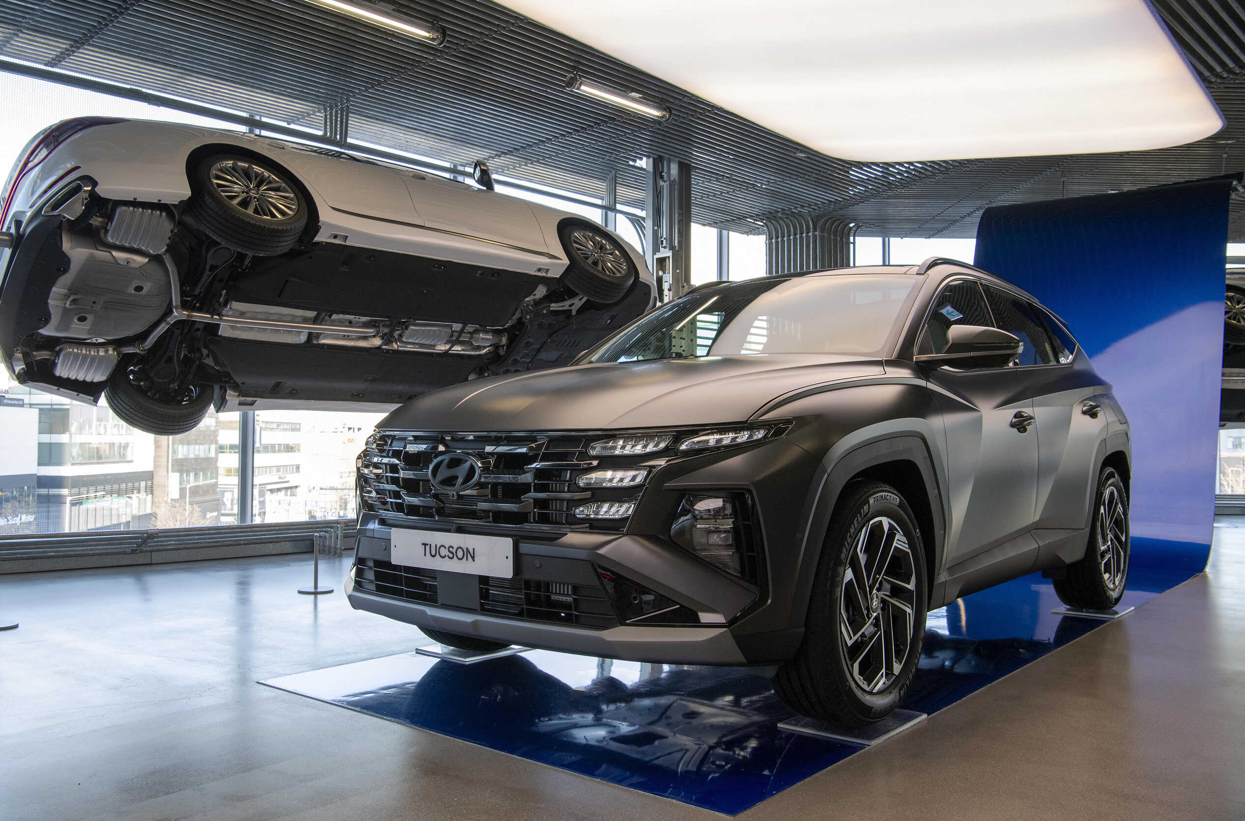The New Tucson on display at Hyundai Motor Studio