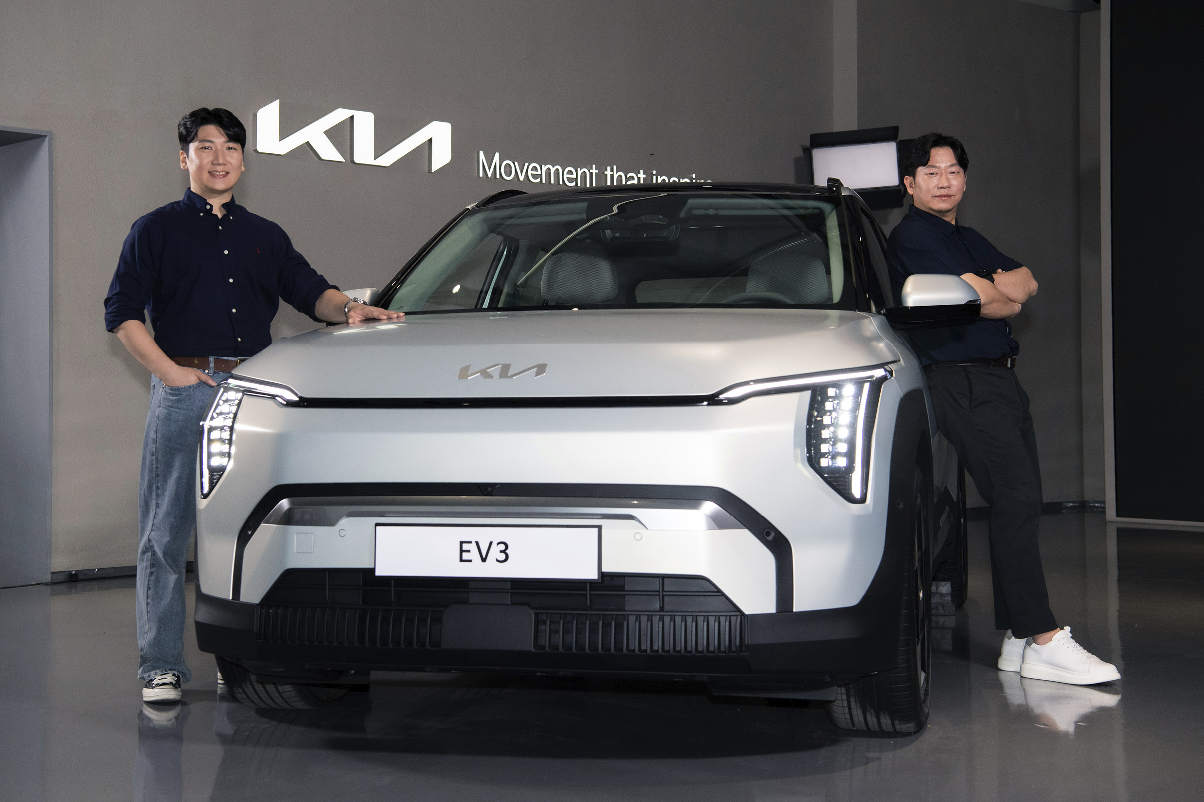 Designers in charge of exterior design of Kia EV3