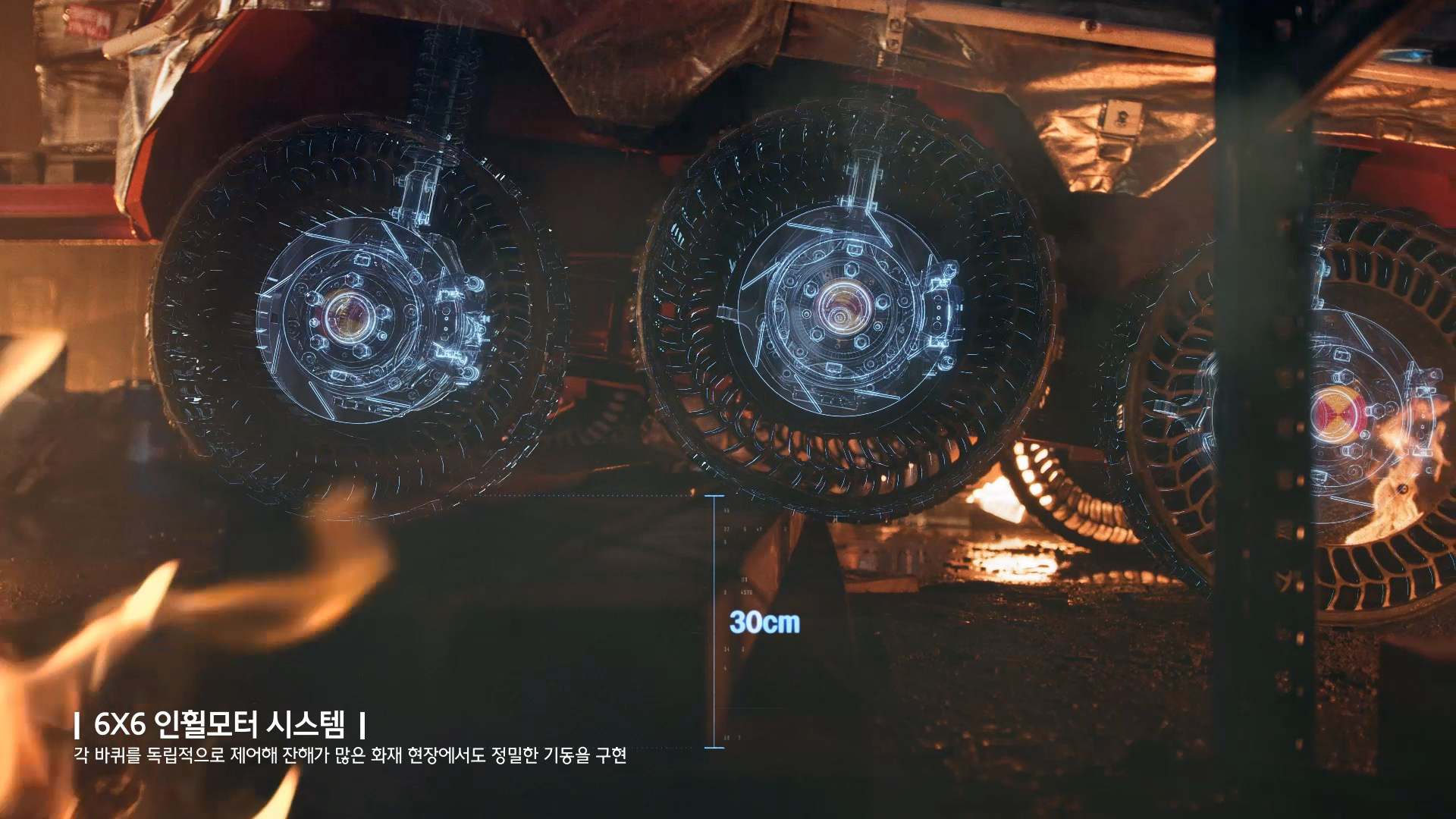 유튜브 캡처: 6×6 인휠모터 시스템