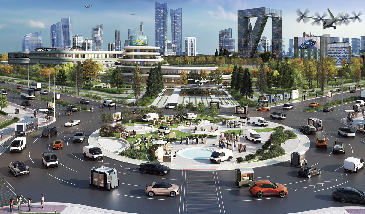 미래 스마트 시티를 그린 상상도