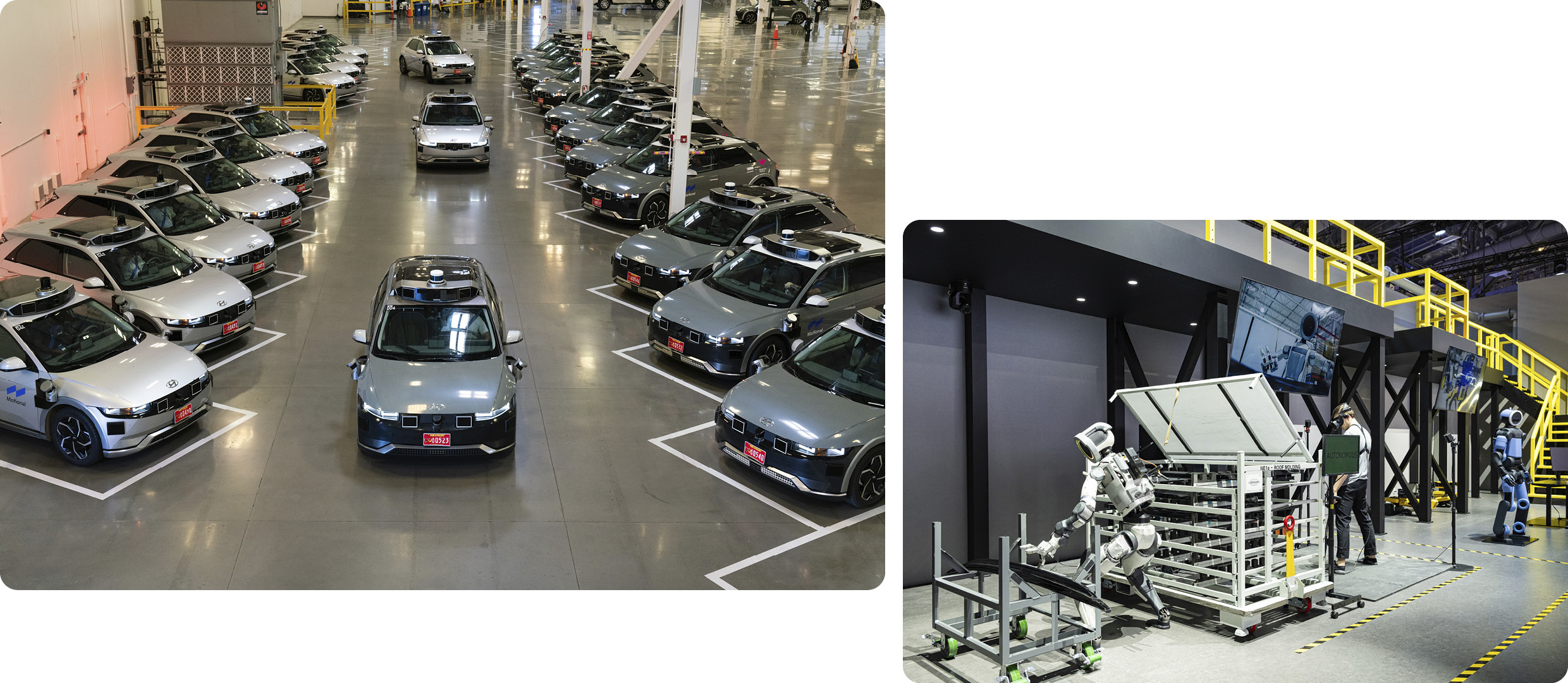 모셔널 로보택시가 도열한 모습