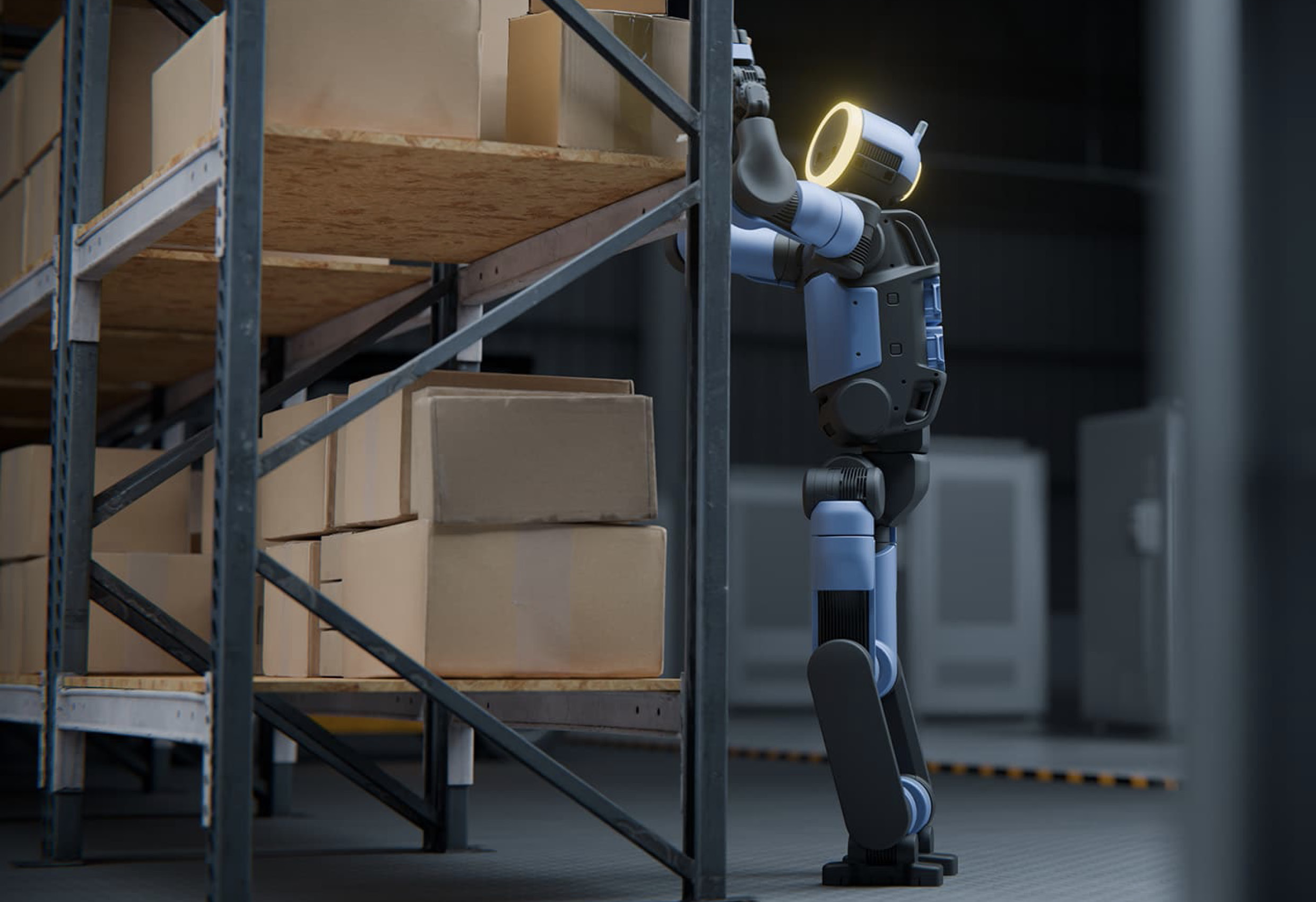 물류 작업 중인 아틀라스 양산형 모델