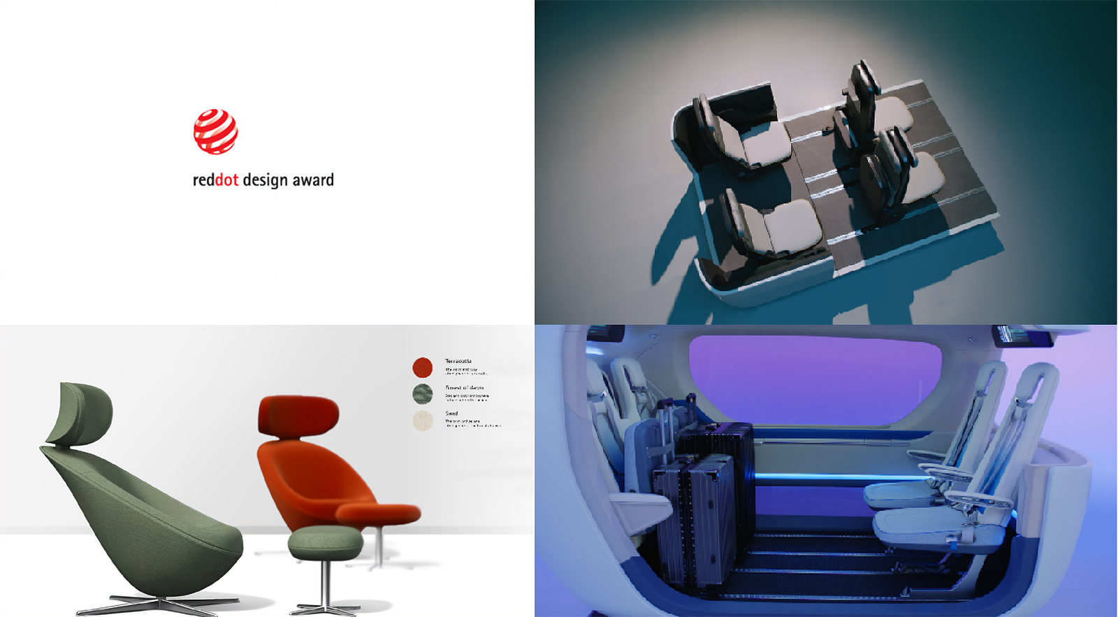 ‘2025 레드닷 디자인 어워드’에서 모듈러 시트, 도심형 에어 모빌리티 캐빈 콘셉트, 리클라인 체어 등 3개 본상 수상