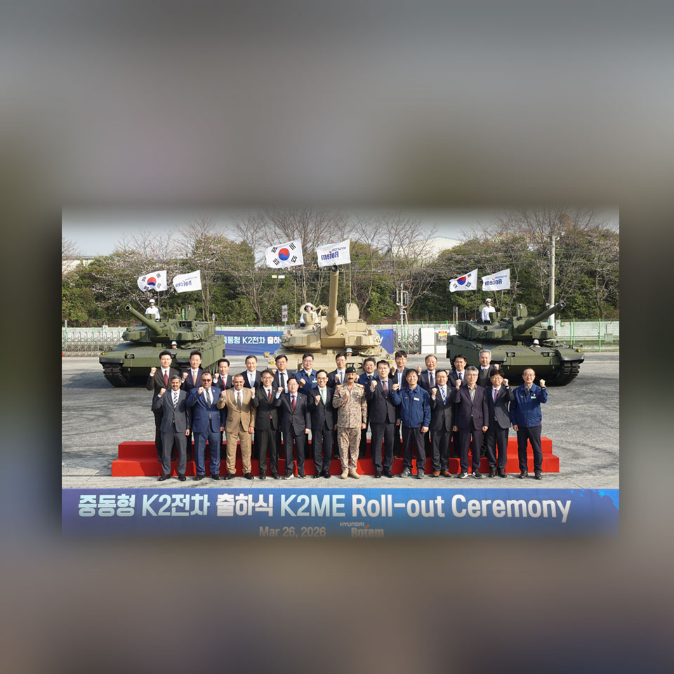 현대로템, 중동형 K2 전차 실물 최초 공개