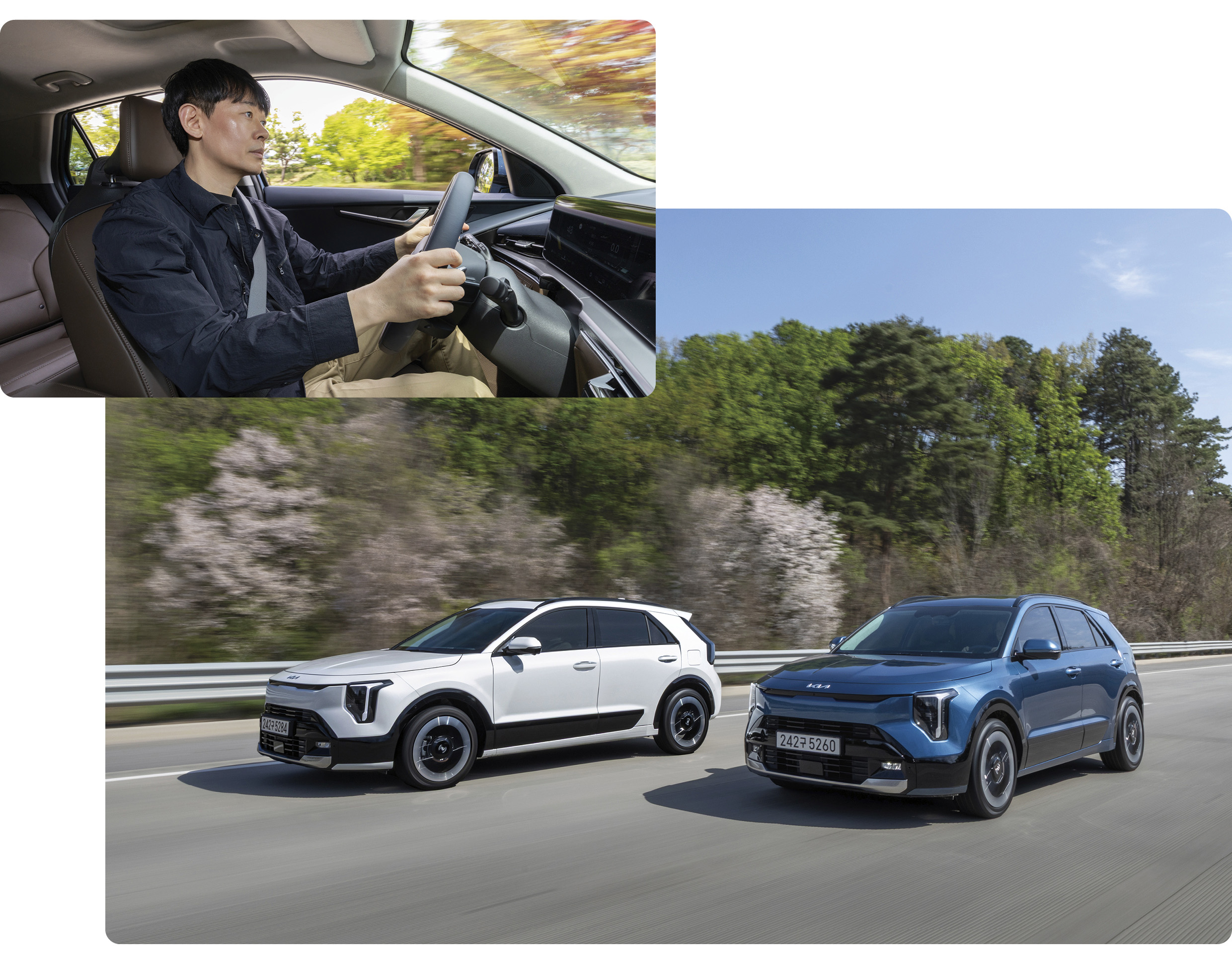 더 뉴 니로를 운전하는 고객