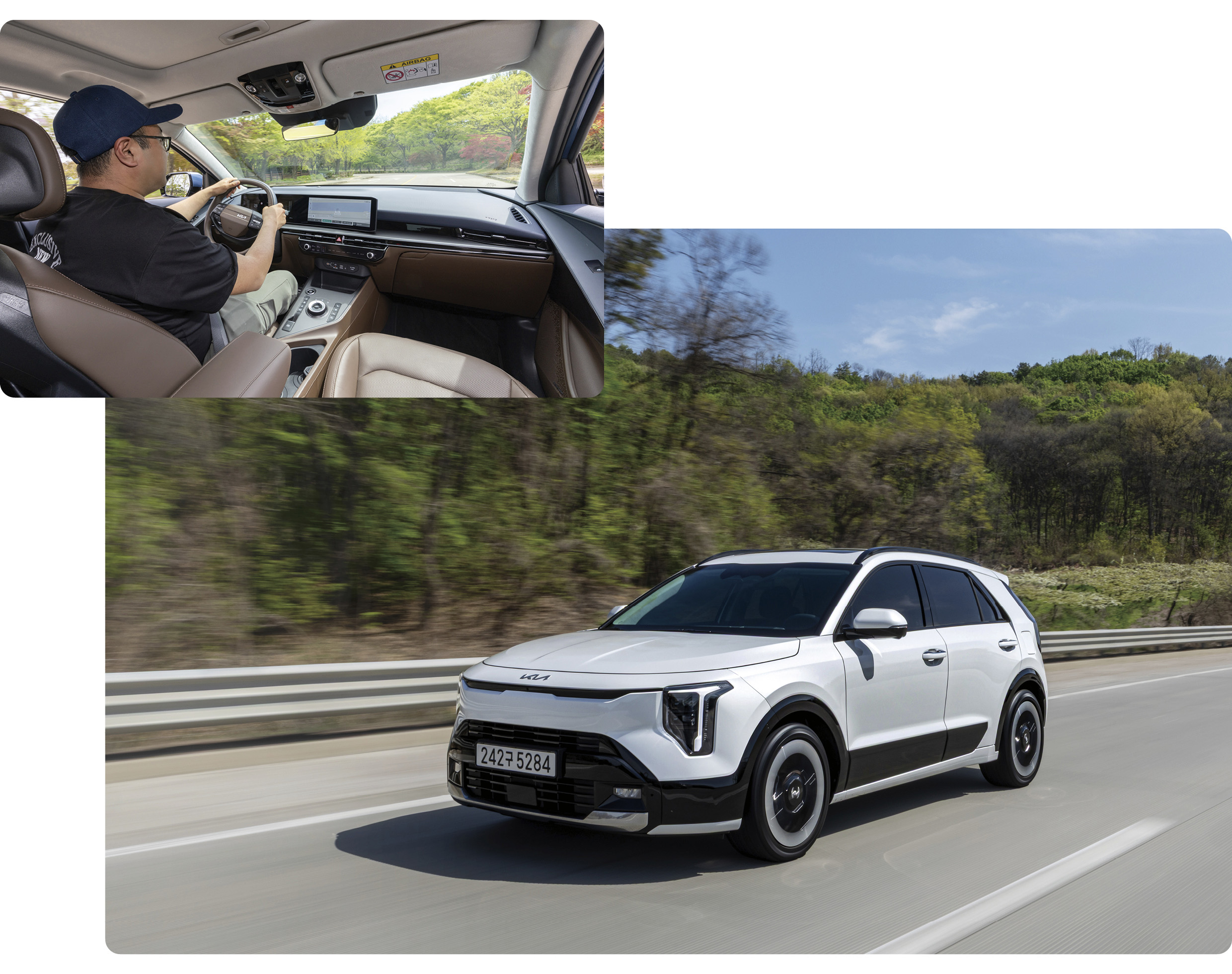 더 뉴 니로를 운전하는 고객