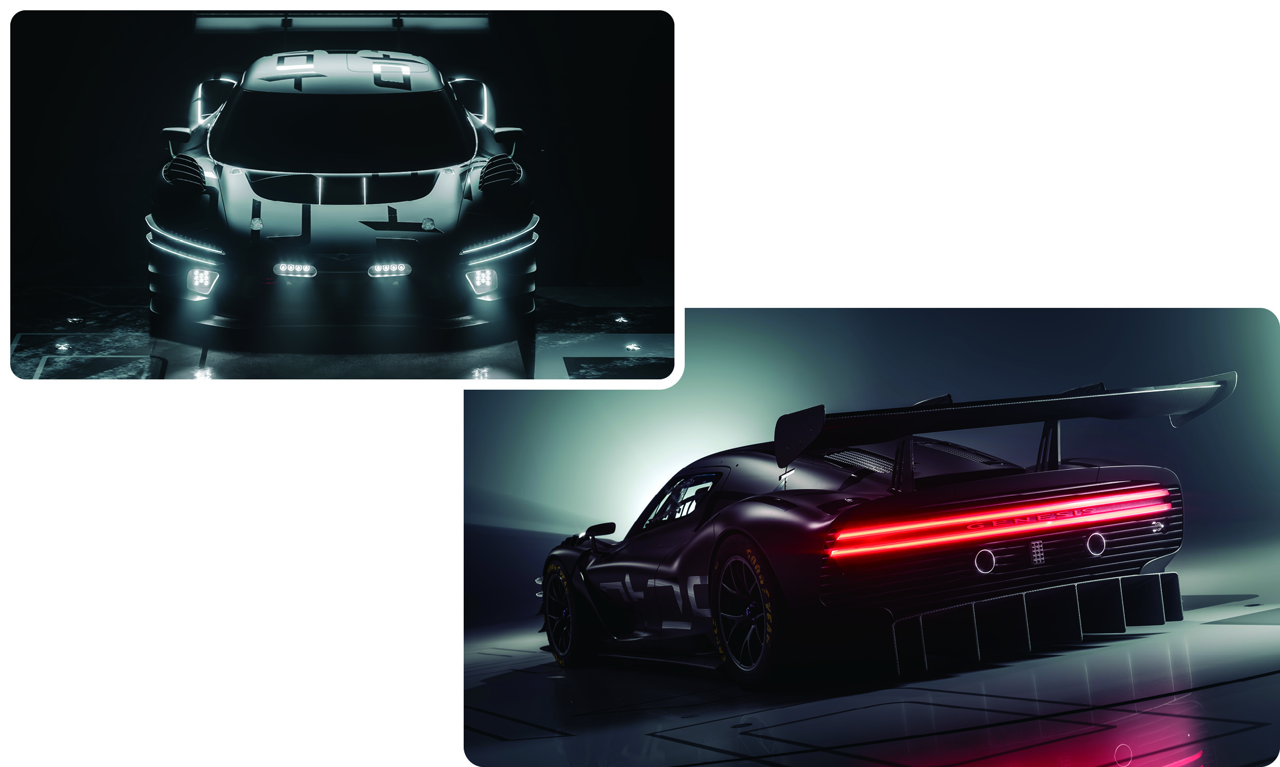 Pictures of the front and rear of the magma GT3