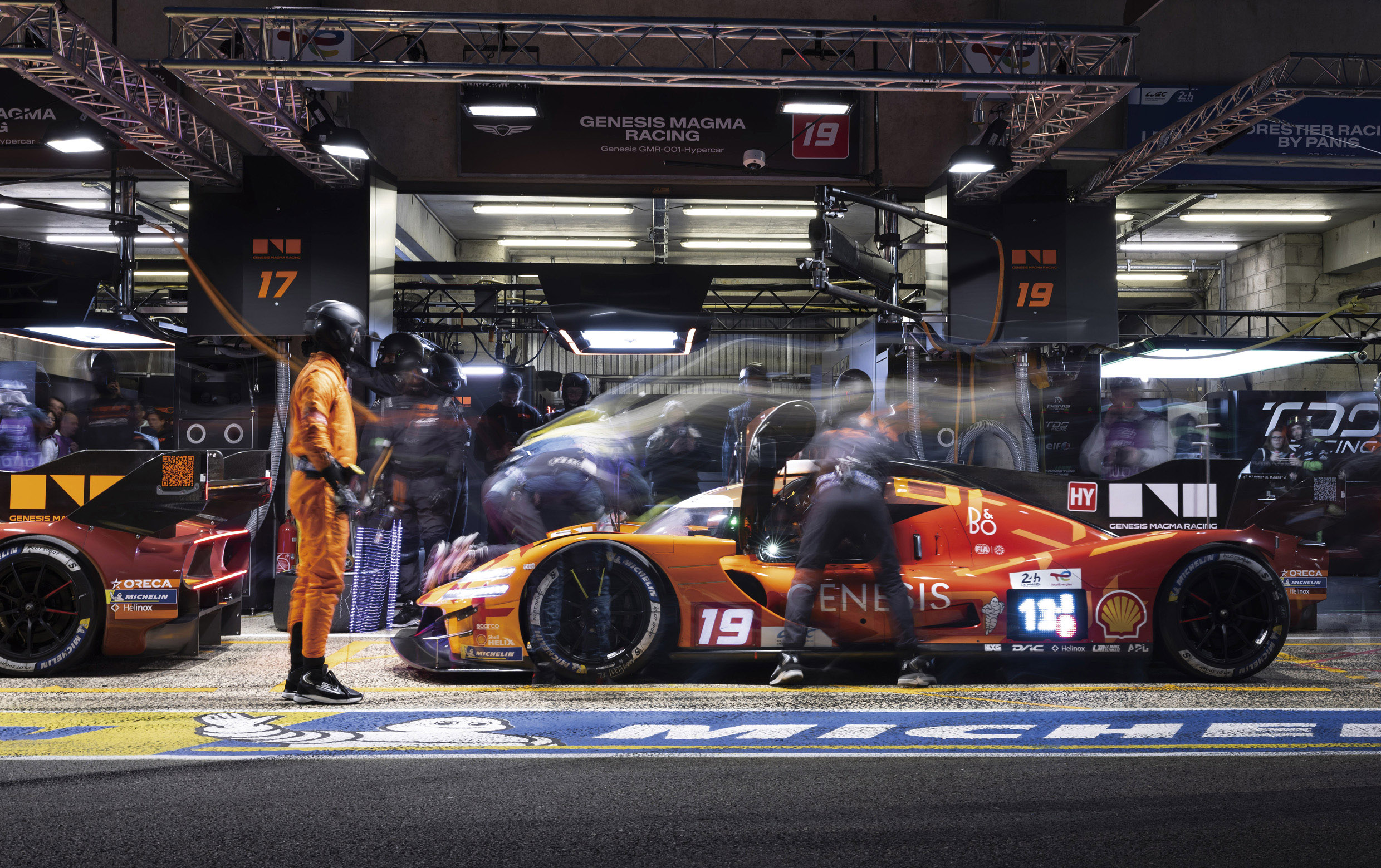 Genesis hypercar during a pit stop