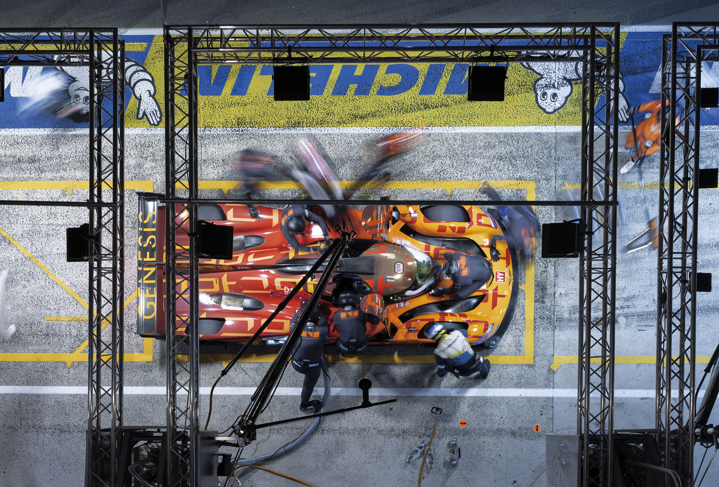 Genesis hypercar during a pit stop