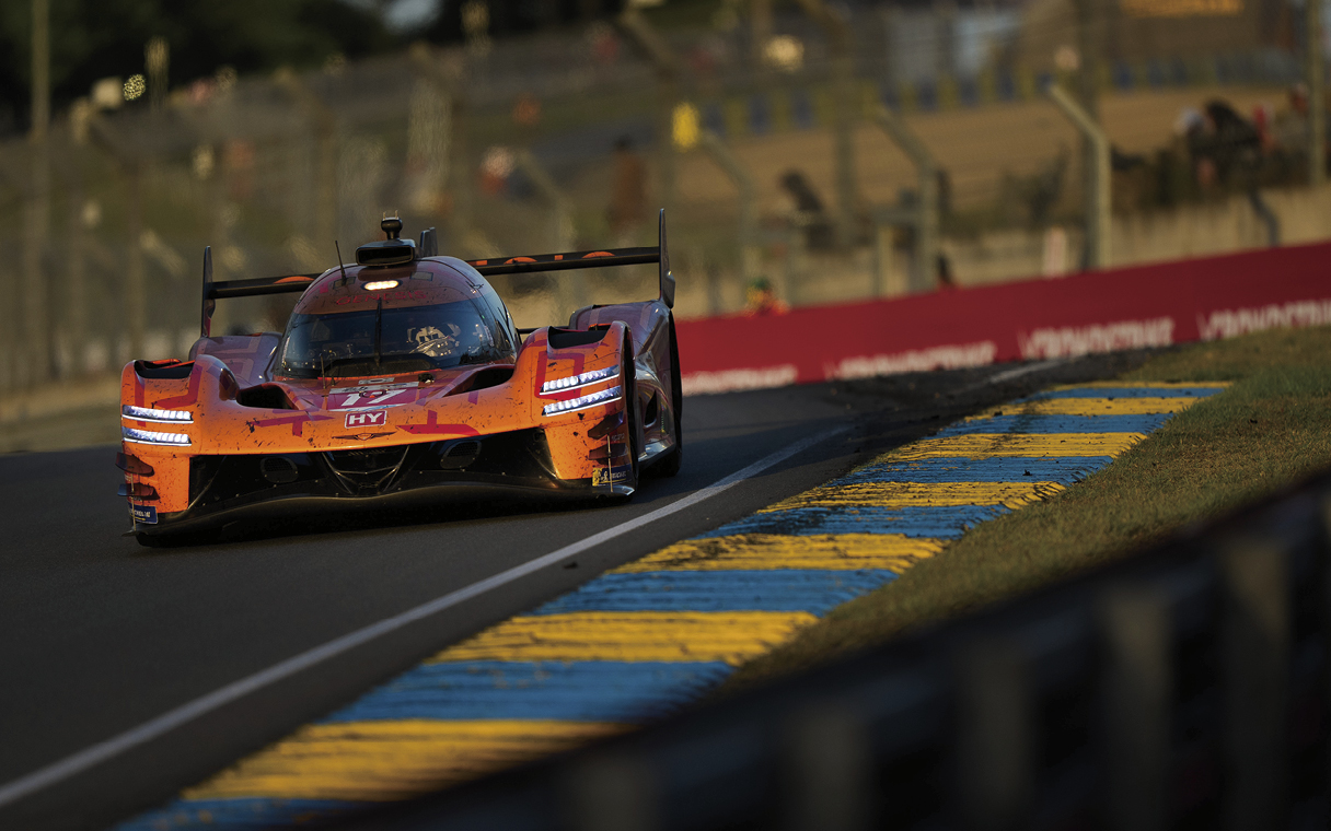 Genesis hypercars racing on the Circuit de la Sarthe