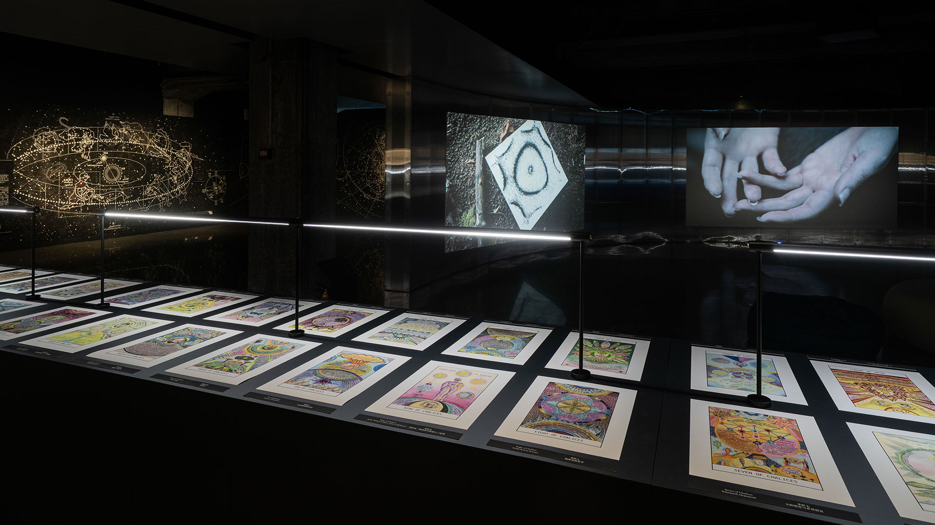 Installation view of Hyundai Blue Prize+ 2025 Prayers to Fornax: Science, Technology, and Spirituality at Hyundai Motorstudio Beijing, 2026. Image courtesy of Hyundai Motorstudio Beijing.