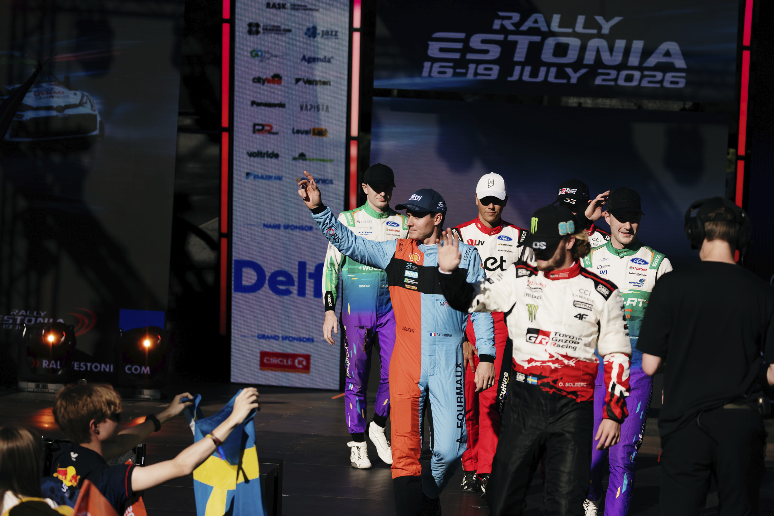 Drivers participating in the Estonia Rally