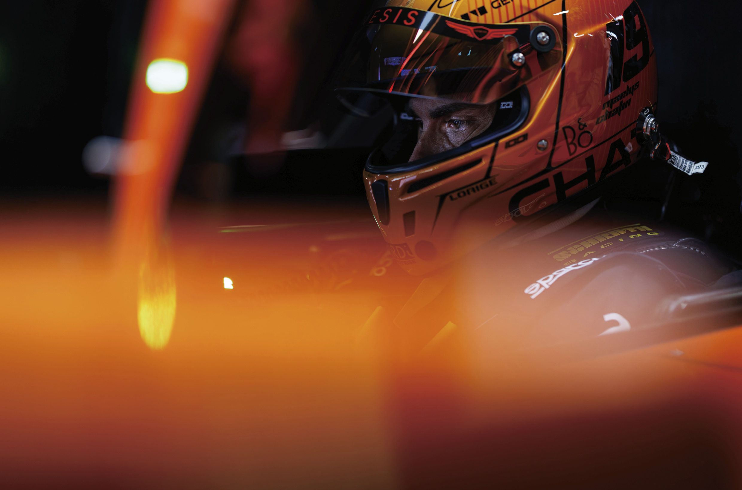 Driver preparing for a race