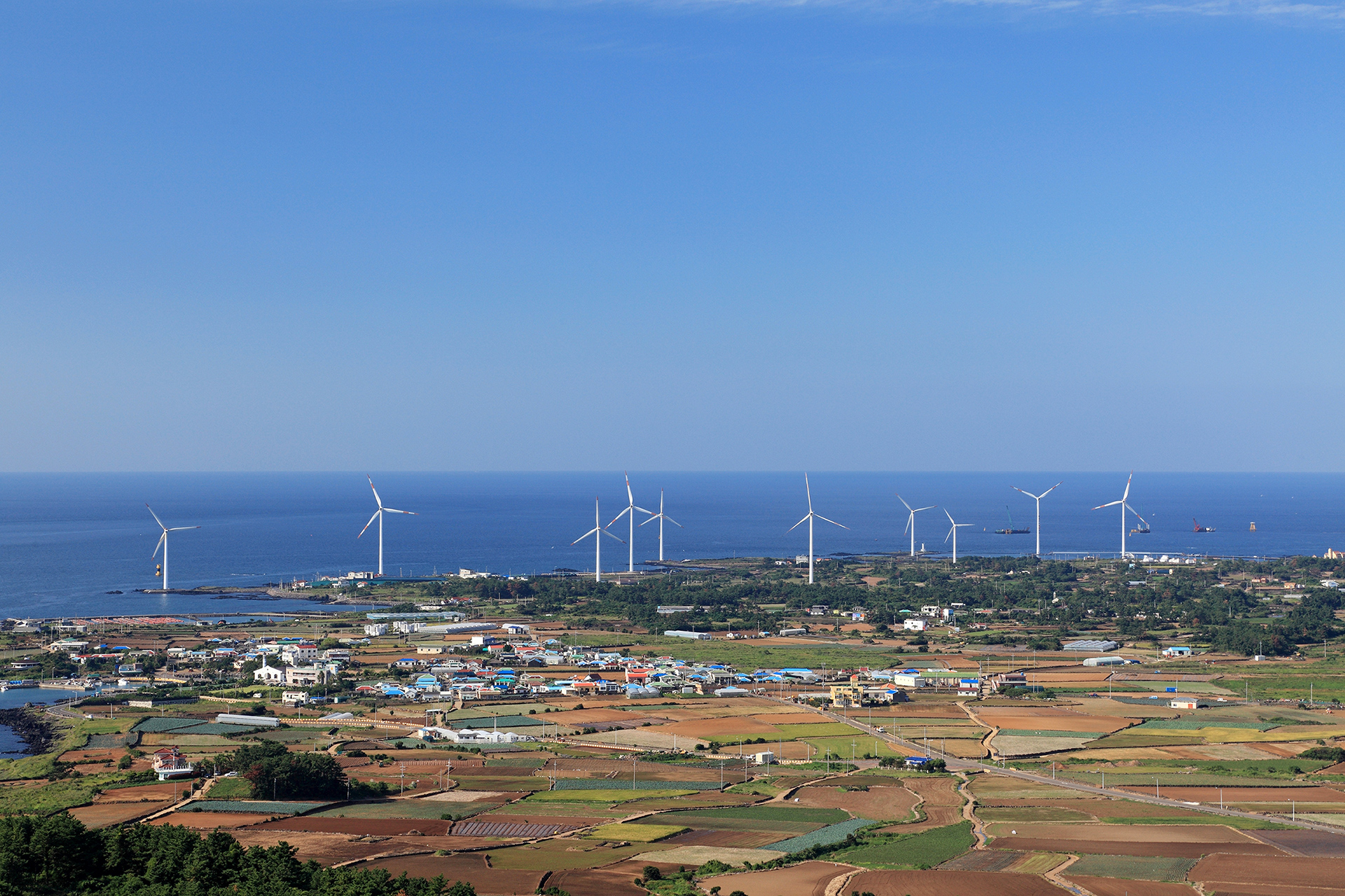 Scenic view of Jeju Island